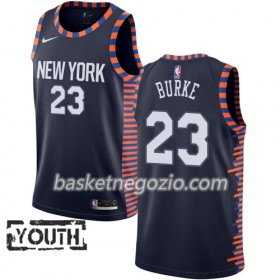 Canotte Bambino New York Knicks Trey Burke 23 2018-19 Nike City Edition Navy Swingman